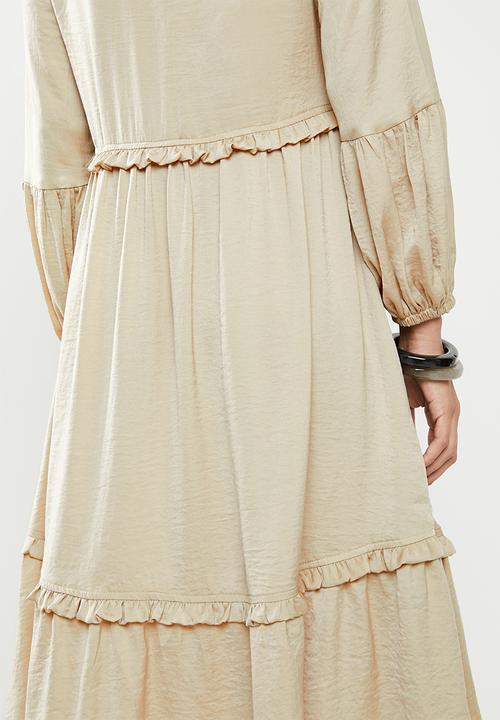 edit - Peasant dress - stone