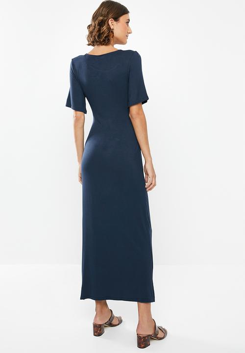 edit - Knot front maxi dress - navy