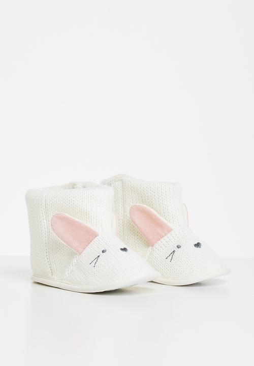 Pop Candy - Mouse booties - white