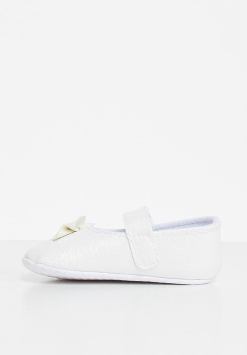 Pop Candy - Baby bow pumps - white