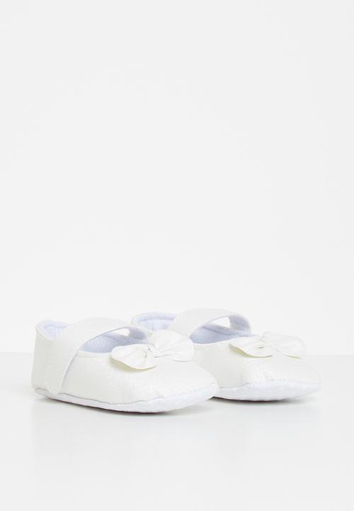 Pop Candy - Baby bow pumps - white