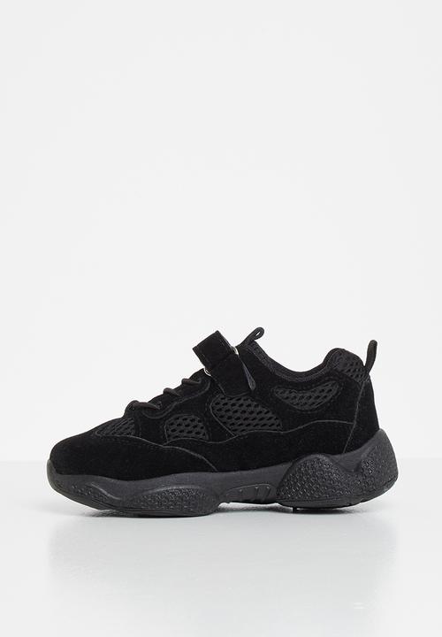 Pop Candy - Boys velcro strap sneaker - black