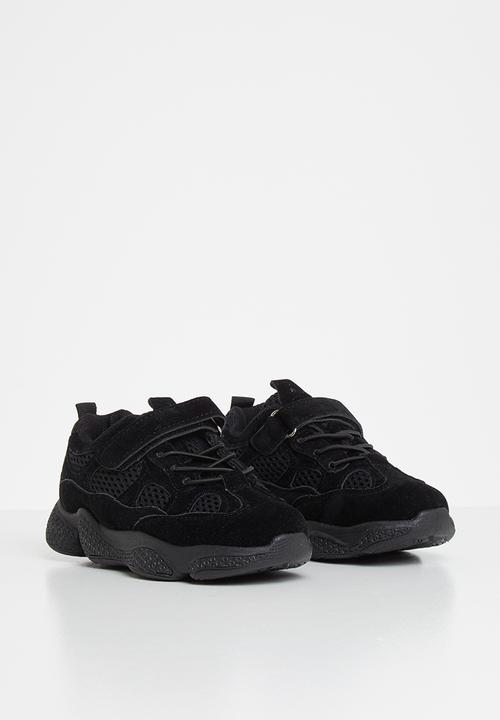 Pop Candy - Boys velcro strap sneaker - black