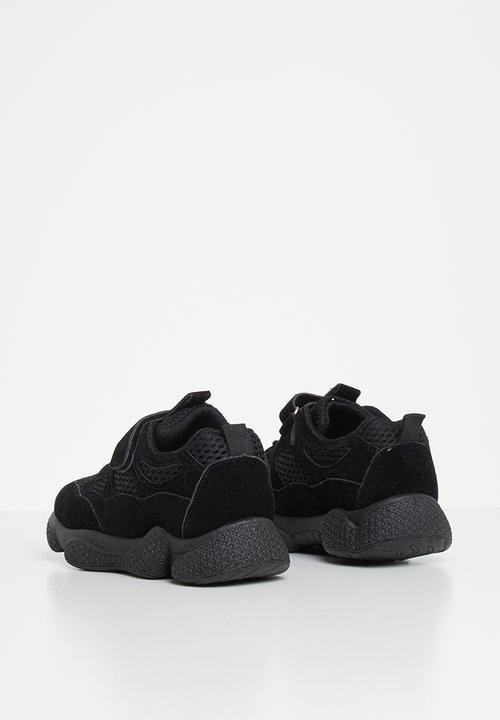 Pop Candy - Boys velcro strap sneaker - black