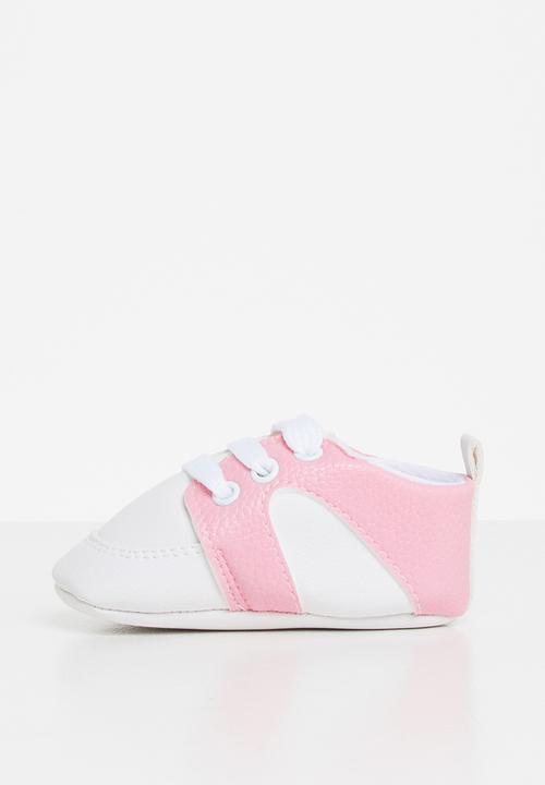Pop Candy - Soft baby sneaker - pink & white