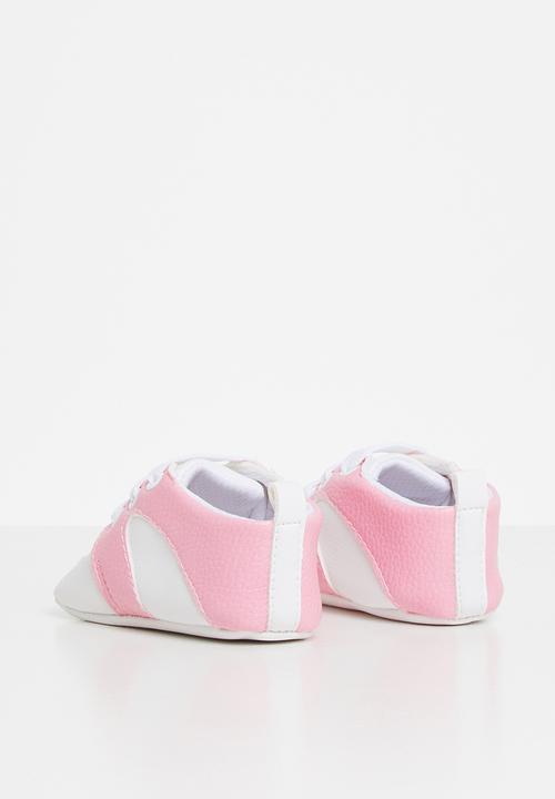 Pop Candy - Soft baby sneaker - pink & white