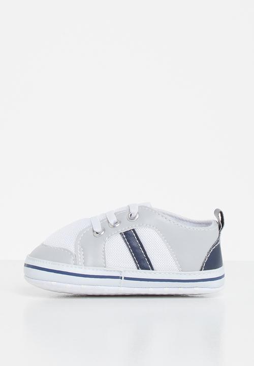 Pop Candy - Baby pram sneakers - grey & white