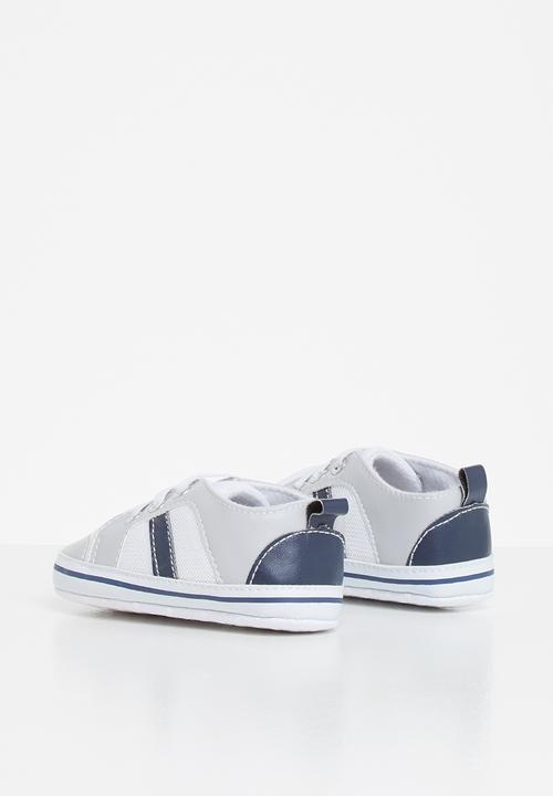Pop Candy - Baby pram sneakers - grey & white