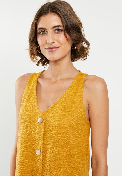 MANGO -  Jaqjun dress - yellow
