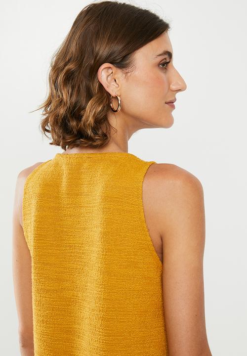 MANGO -  Jaqjun dress - yellow