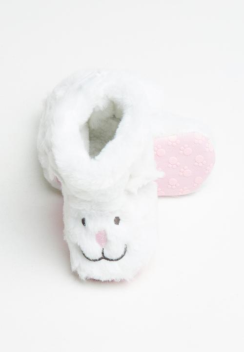 Pop Candy - Baby booties - fluffy white