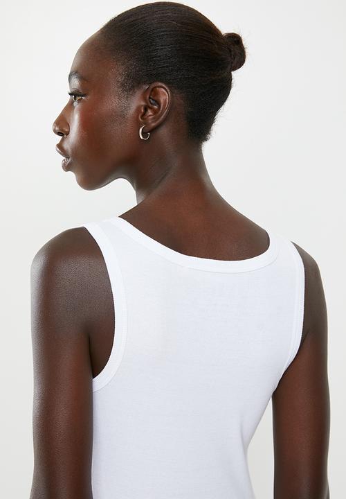 GUESS - Bling logo tank - white