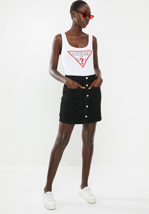 GUESS - Bling logo tank - white