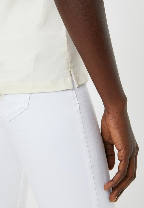 GUESS - Short sleeve blockup tee - neutral