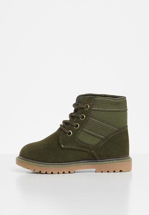 Pop Candy - Boys hi-cut boots - khaki