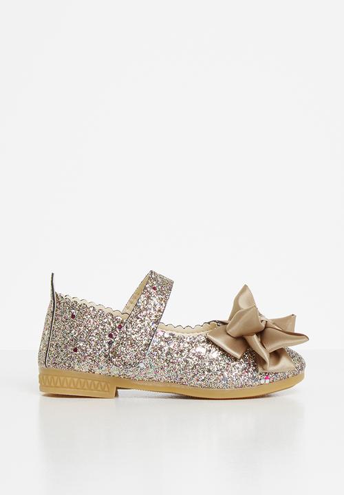 Pop Candy - Girls glitter pumps - gold