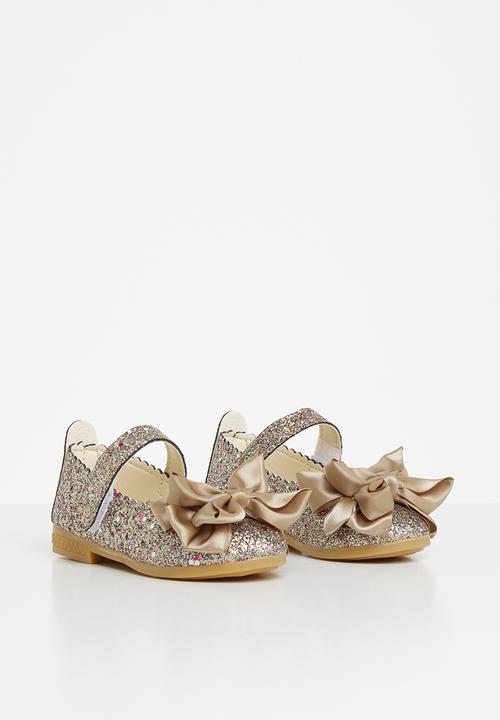 Pop Candy - Girls glitter pumps - gold