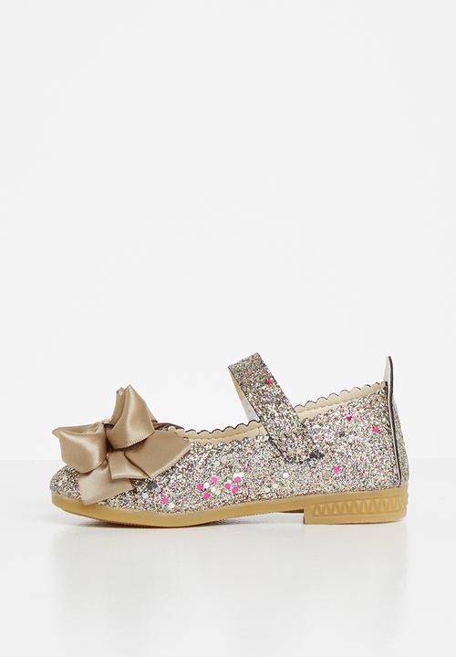 Pop Candy - Girls glitter pumps - gold