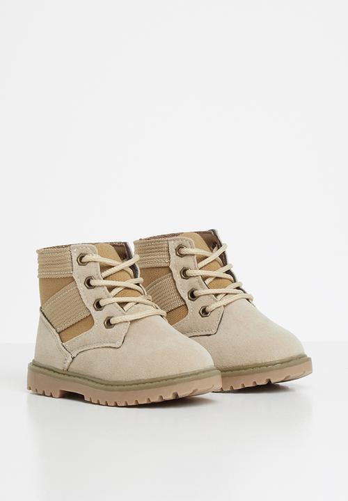 Pop Candy - Boys hi-cut boots - beige