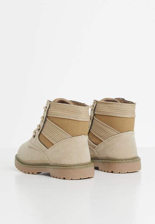 Pop Candy - Boys hi-cut boots - beige
