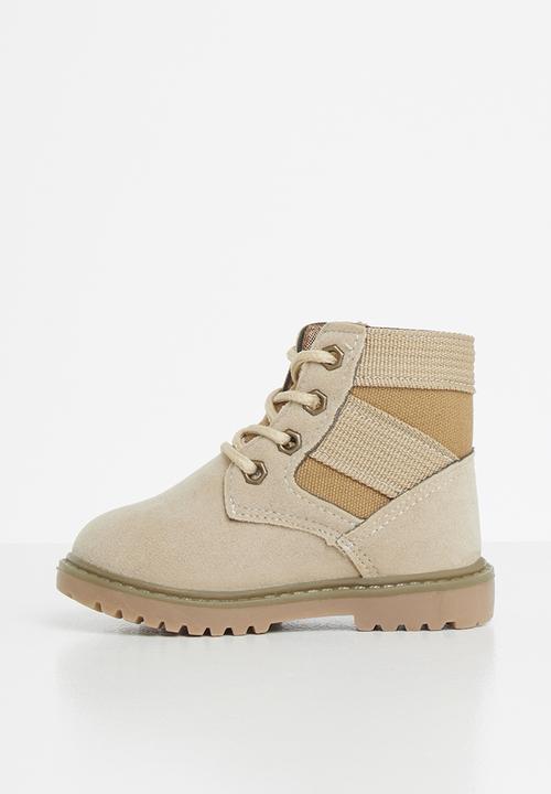 Pop Candy - Boys hi-cut boots - beige