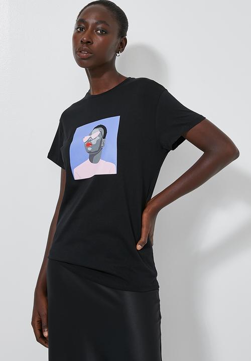 Superbalist - Printed tee - black 