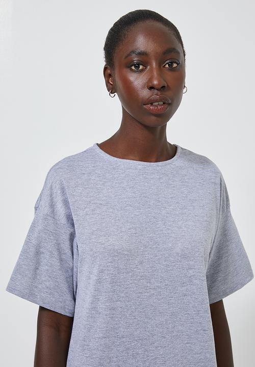 Superbalist - T-shirt dress with boxy sleeve - grey