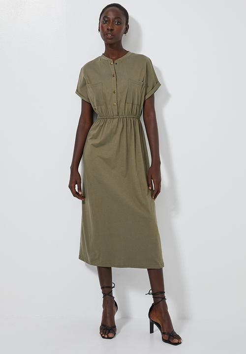 Superbalist - Utility style T-shirt dress - khaki