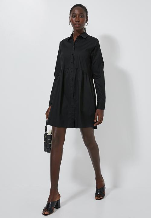 Superbalist - Babydoll shirt dress - black