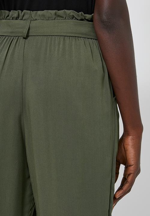 Superbalist - Soft paperbag trousers - khaki