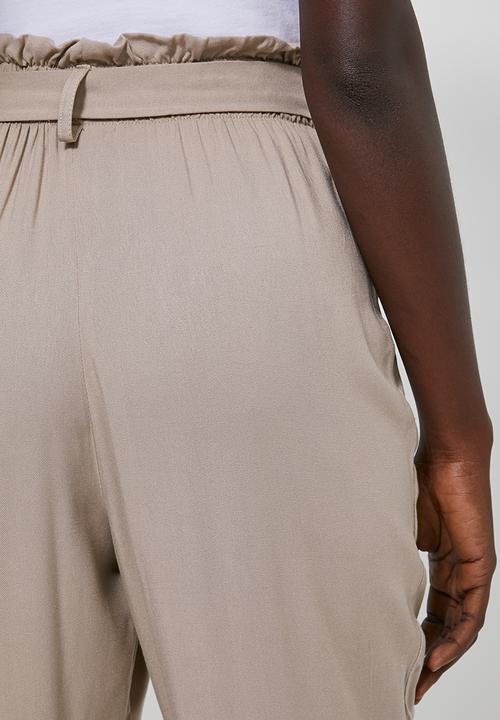 Superbalist - Soft paperbag trousers - beige