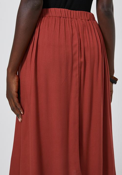 Superbalist - Inverted pleat midi skirt - red