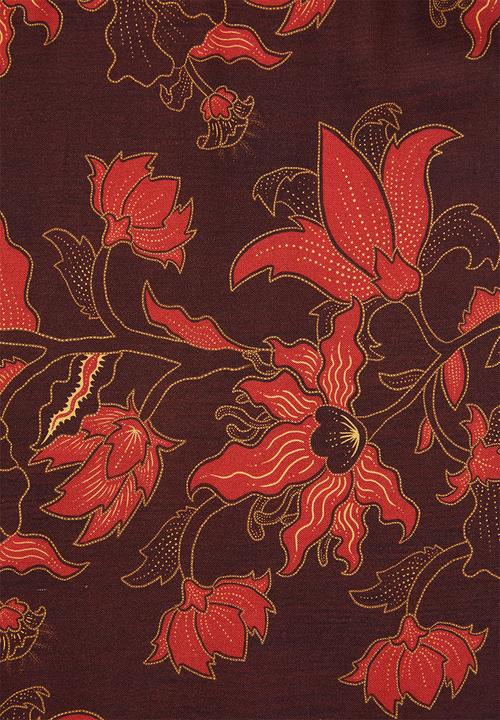 edit - Tiered peasant dress - red & burgundy 