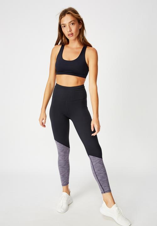 Cotton On - Strappy sports crop - navy