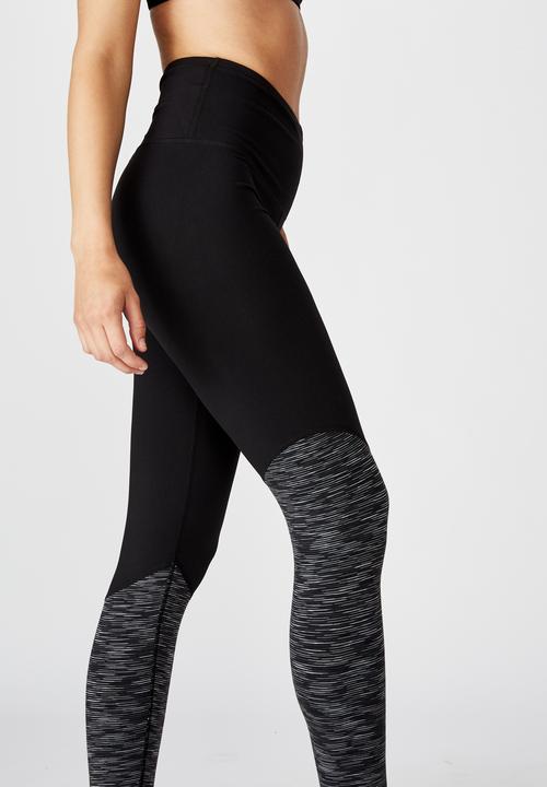 Cotton On - Panelled hem 7/8 tights - black