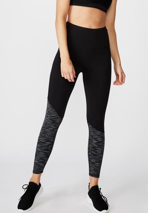 Cotton On - Panelled hem 7/8 tights - black