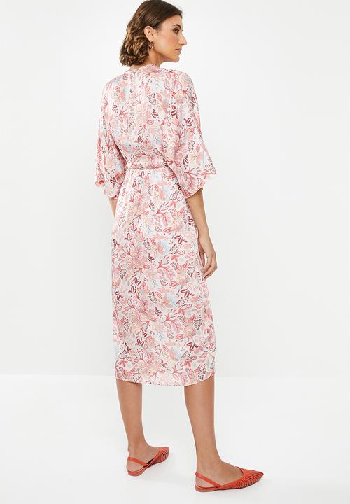 edit - Wrap over dress - multi