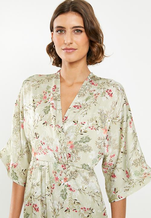 edit - Wrap over dress - green 