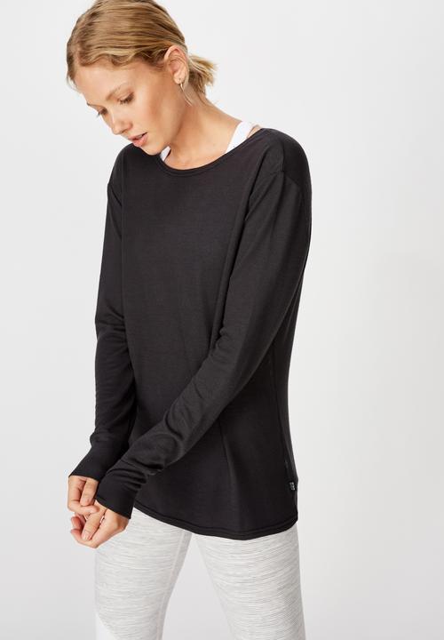 Cotton On - Back twist long sleeve top - navy