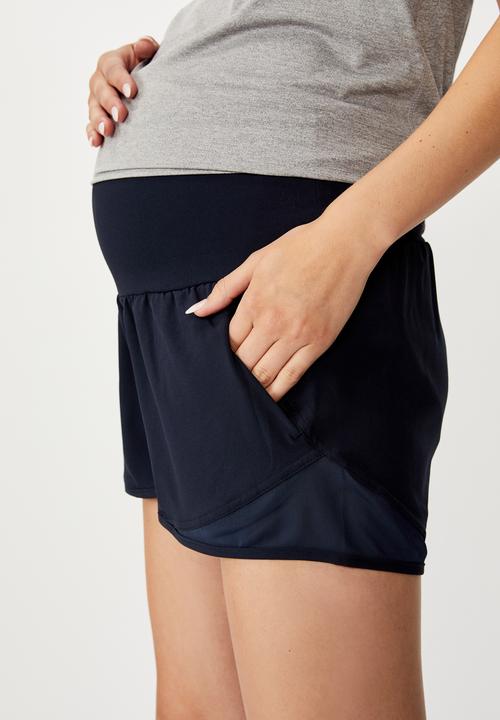 Cotton On - Maternity run mesh shorts - navy