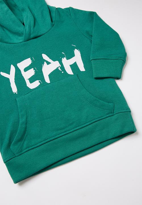 MINOTI - Boys hooded top - green 