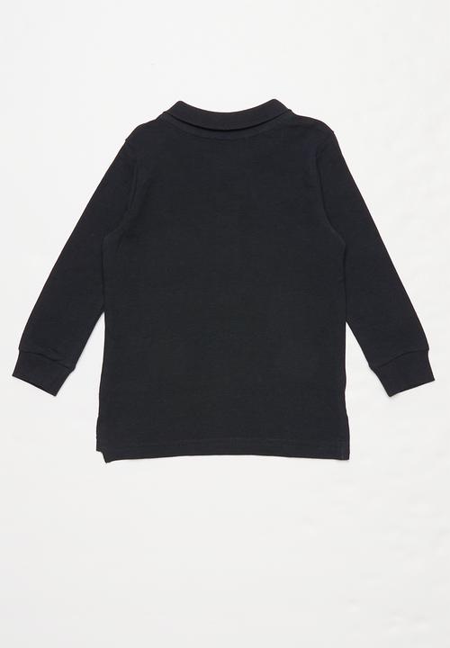 MINOTI - Basic long sleeve polo - navy