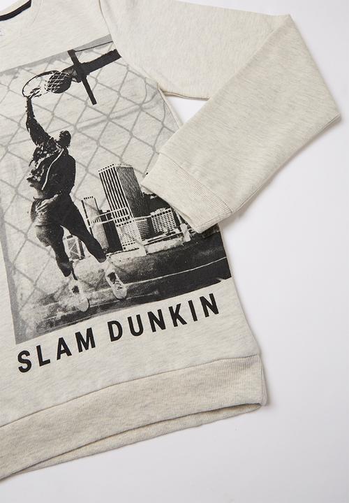 MINOTI - Slam dunk print sweatshirt - grey