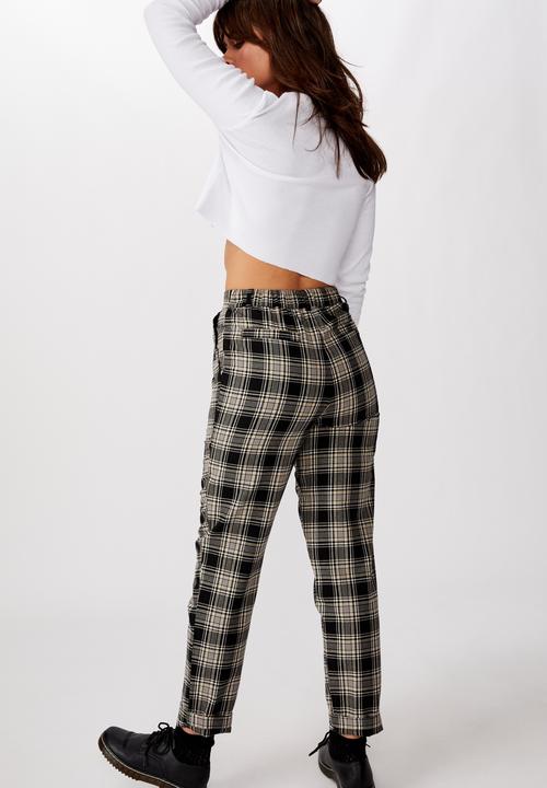 Factorie - Tapered leg check pants blake check - neutral
