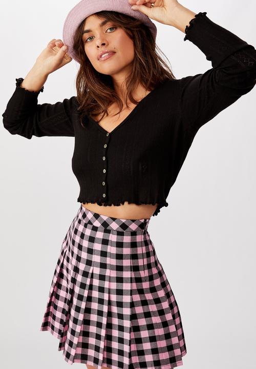 Factorie - Pleated skirt - pink/gingham