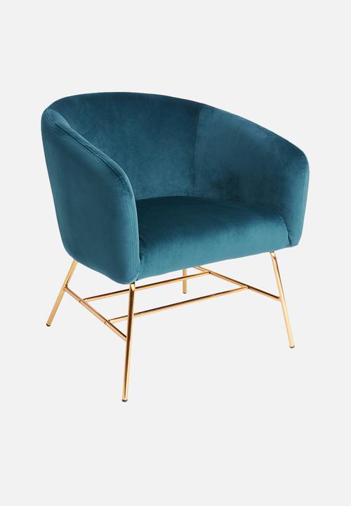 Sixth Floor - Ramsey resting chair - navy & gold