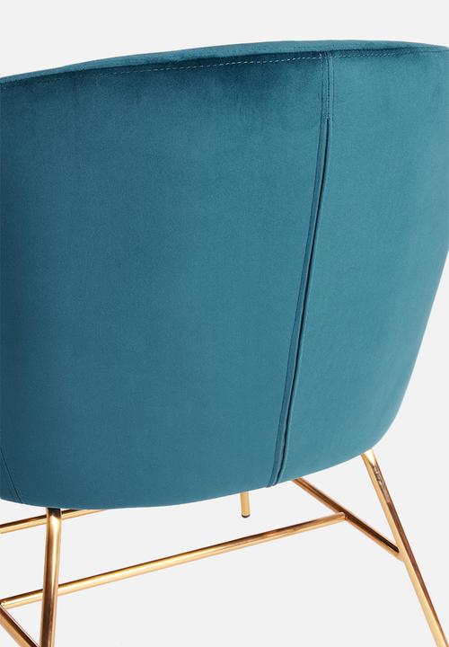 Sixth Floor - Ramsey resting chair - navy & gold