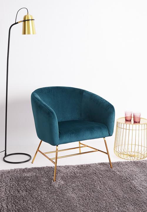 Sixth Floor - Ramsey resting chair - navy & gold