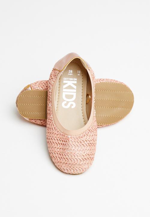 Cotton On - Girls pump -  sweet blush raffia