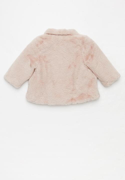 MINOTI - Faux fur jacket - dusty pink 
